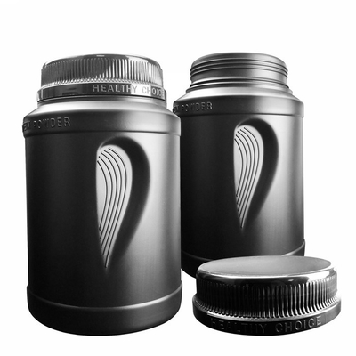 2000ml Customized Size And Logo Black プラスチック Nutrition Powder Canister