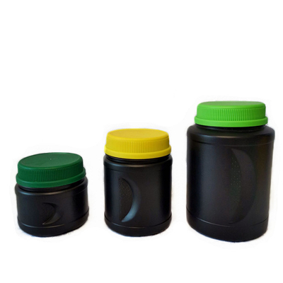 黒いHDPE Empty Large Protein Powder Container Recyclable 5000ml