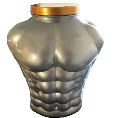 空のMuscle Shape Protein Powder Storage Tub 5L プラスチック Supplement ボトルs