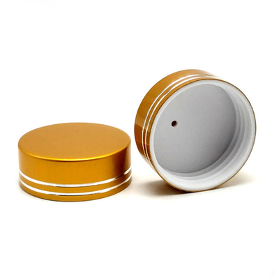 非Spill Round プラスチック ボトルs Caps Metalized Glossy Elegant Cosmetic Closure 45mm