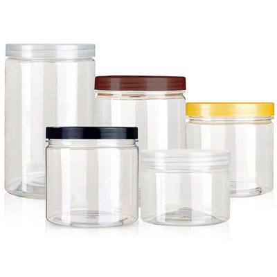 500ml 85mm Wide Mouth Round プラスチック Canisters Clear Storage Jars
